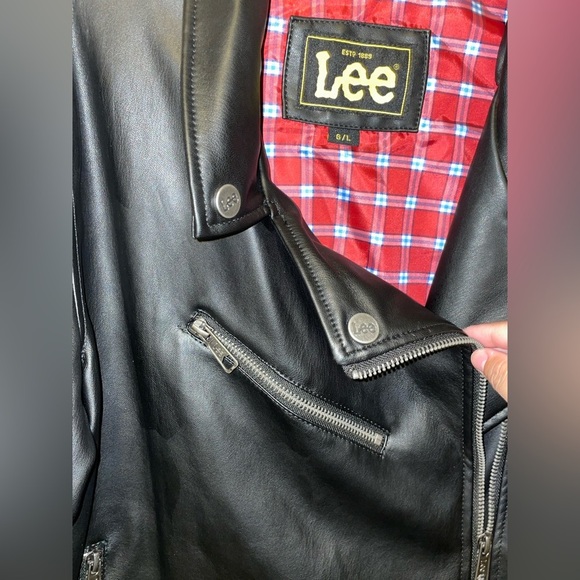 Lee Womens Leather Jacket Size L - Picture 4 of 9